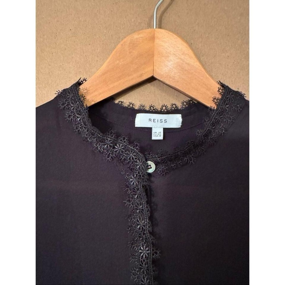 Reiss‎ Lace Detail Button Up Shirt - Picture 2 of 8